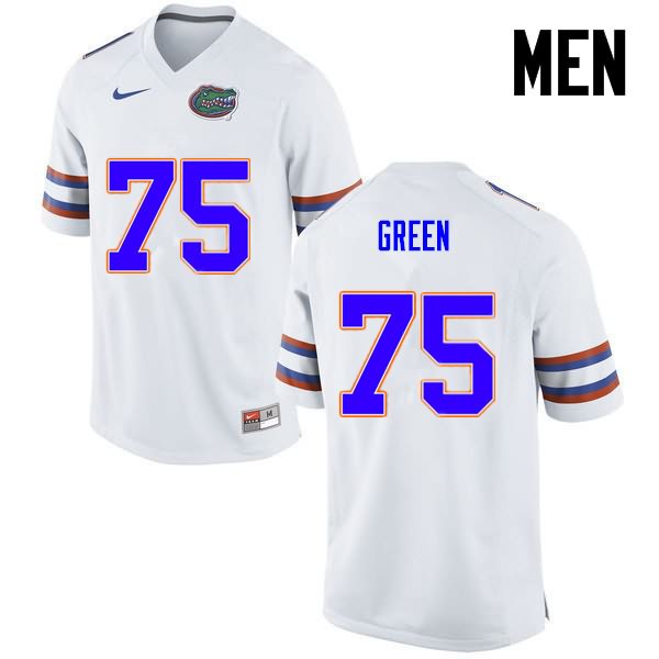 NCAA Florida Gators Chaz Green Men's #75 Nike White Stitched Authentic College Football Jersey WHO2164BP